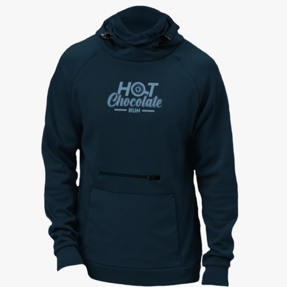 Ventures Endurance "Hot Chocolate Run" Hoodie, Navy Blue, Medium, EUC